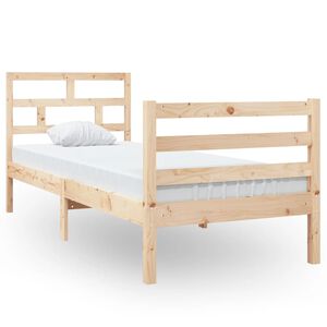 vidaXL sengeramme 75x190 cm Small Single massivt tr&aelig;