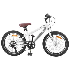 vidaXL Mountainbike 20 tommer 6-hastighed til 5-8 &aring;r gamle Hvid