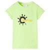 vidaXL T-shirt til b&oslash;rn str. 116 neongul