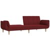 vidaXL 2-personers sovesofa med skammel og 2 puder stof vinr&oslash;d