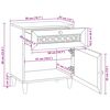vidaXL Natskab med skuffe Beige 50 x 33 x 60 cm Massivt akacietr&aelig;
