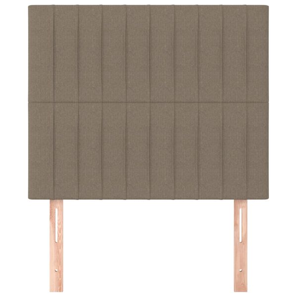 vidaXL sengegavl Taupe 90x5x118/128 cm Stof