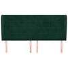 vidaXL sengegavl med kanter 183x23x118/128 cm fl&oslash;jl m&oslash;rkegr&oslash;n