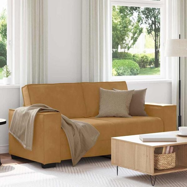 vidaXL 2-personers sofa 180x78x84 cm fl&oslash;jl brun