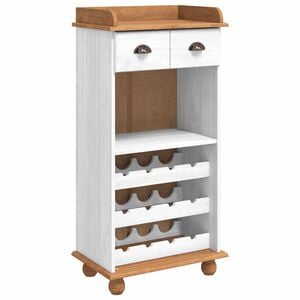 vidaXL Vinskab ASKIM Hvid med Honning Top 57 x 37 x 114 cm