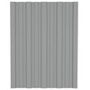 vidaXL Tagpanel 12 pcs Gr&aring; 60 x 45 cm Galvaniseret st&aring;l