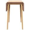 vidaXL spisebord massivt gummitræ naturfarvet