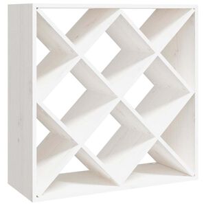 vidaXL vinreol 62x25x62 cm massivt fyrretr&aelig; hvid