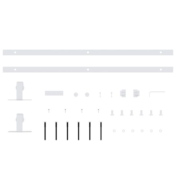 vidaXL mini-skydel&aring;ges&aelig;t til skabe kulstofst&aring;l 122 cm hvid