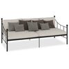 vidaXL stel til daybed 90x200 cm metal sort