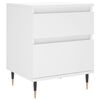 vidaXL sengebord 40x35x50 cm konstrueret tr&aelig; hvid