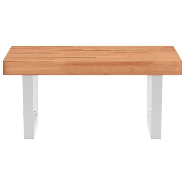 vidaXL badev&aelig;relseshylde st&aring;l og massivt b&oslash;getr&aelig;