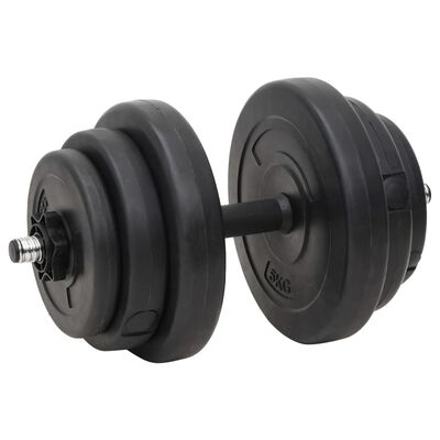 vidaXL vægtstang og håndvægt med skiver 120 kg