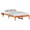 vidaXL Sengestel Voks brun 140 x 190 cm Massiv fyrretr&aelig;
