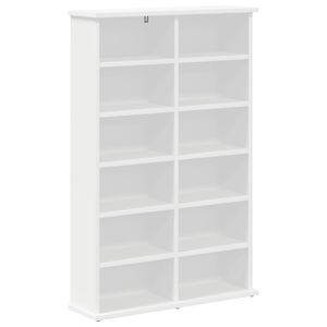 vidaXL CD Skab Hvid 60 x 17 x 92 cm Konstrueret tr&aelig;