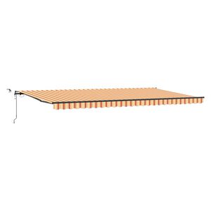 vidaXL Udtr&aelig;kkelig markise Gul og orange 600 &times; 300 cm Polyester
