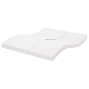 vidaXL skummadras 180x210 cm 7 zoner h&aring;rdhed 20 ILD hvid