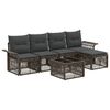 vidaXL Havesofa S&aelig;t 6 stk. Gr&aring; polyrattan