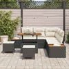vidaXL Havesofa S&aelig;t 8 pcs Sort polyrattan