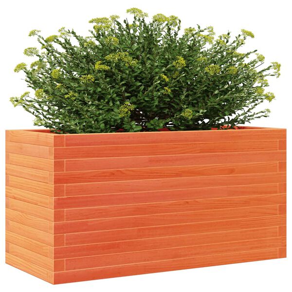 vidaXL plantekasse 90x40x46 cm massivt fyrretr&aelig; gyldenbrun