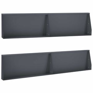vidaXL St&oslash;ttemur 4 stk. 100 x 12 x 30 cm St&aring;l Antracit