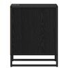 vidaXL Sengebord med skuffe Sort eg 39,5 x 30 x 50 cm Konstrueret tr&aelig;