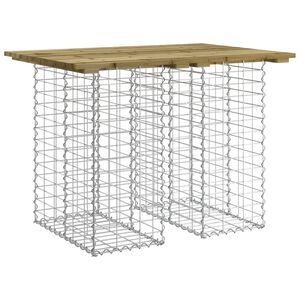 vidaXL havebord gabiondesign 100x70x72 cm impr&aelig;gneret fyrretr&aelig;