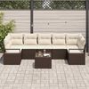 vidaXL Sofa S&aelig;t 8 pcs Brun og Creme polyrattan