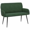 vidaXL 2-personers sofa med metalben 2-personers M&oslash;rkegr&oslash;n Velourstof