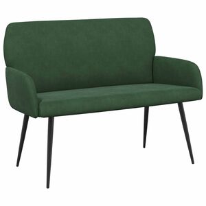 vidaXL 2-personers sofa med metalben 2-personers M&oslash;rkegr&oslash;n Velourstof