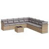 vidaXL sofas&aelig;t til haven 10 dele med hynder polyrattan beige
