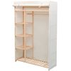 vidaXL garderobe stof og fyrretr&aelig; 110 x 40 x 170 cm