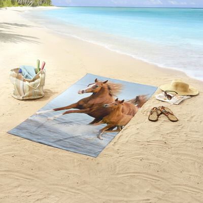 Good Morning badehåndklæde FREE 75x150 cm brun og blå