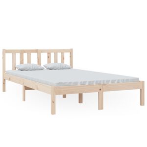 vidaXL sengeramme uden madras 120x200 cm massivt tr&aelig;