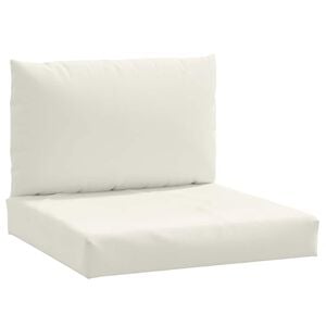 vidaXL pallehynder 2 stk. stof meleret cremefarvet