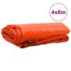 vidaXL Tarpaulin 650g / m&sup2; Orange 4 x 8 m L&aelig;rred med PVC-bel&aelig;gning