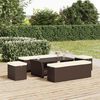 vidaXL ottomaner med hynder 2 stk. 40x30x40 cm polyrattan brun