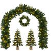 vidaXL Mini-juletr&aelig;ss&aelig;t 45 cm 125 LED'er Varm hvid PVC og PE Gr&oslash;n
