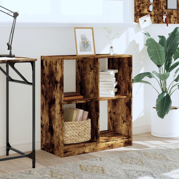 vidaXL skab 68,5x32x75 cm konstrueret træ røget egetræ