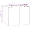 vidaXL plantekasse 100x100x80 cm galvaniseret st&aring;l