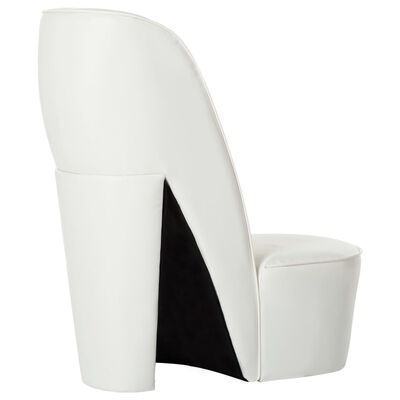 vidaXL stol højhælet sko-design kunstlæder hvid