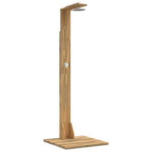 vidaXL Udend&oslash;rs bruser 219 cm Massiv akacietr&aelig; og rustfrit st&aring;l Hvid