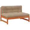 vidaXL Have Mellem Sofa Massivt fyrretr&aelig; VoksBrun