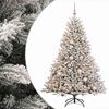 vidaXL Kunstigt juletr&aelig; med julekugle 180 cm 300 LED'er Varm hvid
