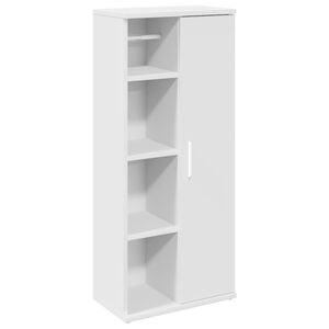 vidaXL badev&aelig;relsesskab med rulleholder 39x22x90 cm hvid