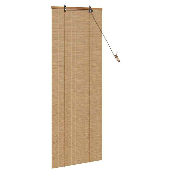 vidaXL Rullegardin med gardiner Brun 60 x 160 cm Bambus