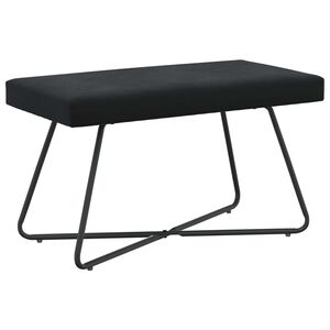 vidaXL b&aelig;nk Sort 80 x 40 x 45 cm Fl&oslash;jl