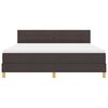 vidaXL LED Box Spring Bed med madras M&oslash;rk Brun 180 x 200 cm Stof