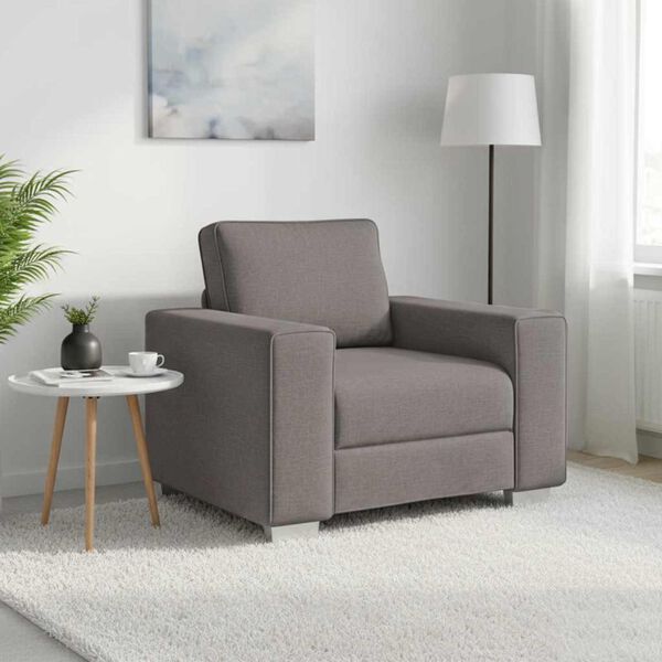 vidaXL Sofa 59cm Gr&aring;brun Stof