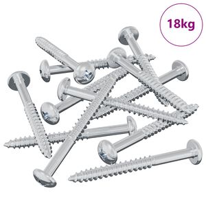 vidaXL Tr&aelig;skrue 3273 pcs S&oslash;lv 9,8 x 53 mm St&aring;l